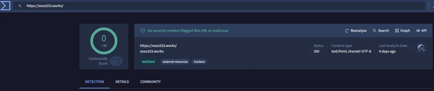 chứng nhận website xoso333 works an toàn không virus